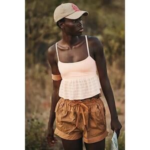 New FREE PEOPLE FP MOVEMENT Leave No Trace Shorts $68 X-SMALL Camel